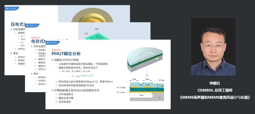 COMSOL应用工程师钟振红：MEMS扬声器和MEMS麦克风设计与仿真